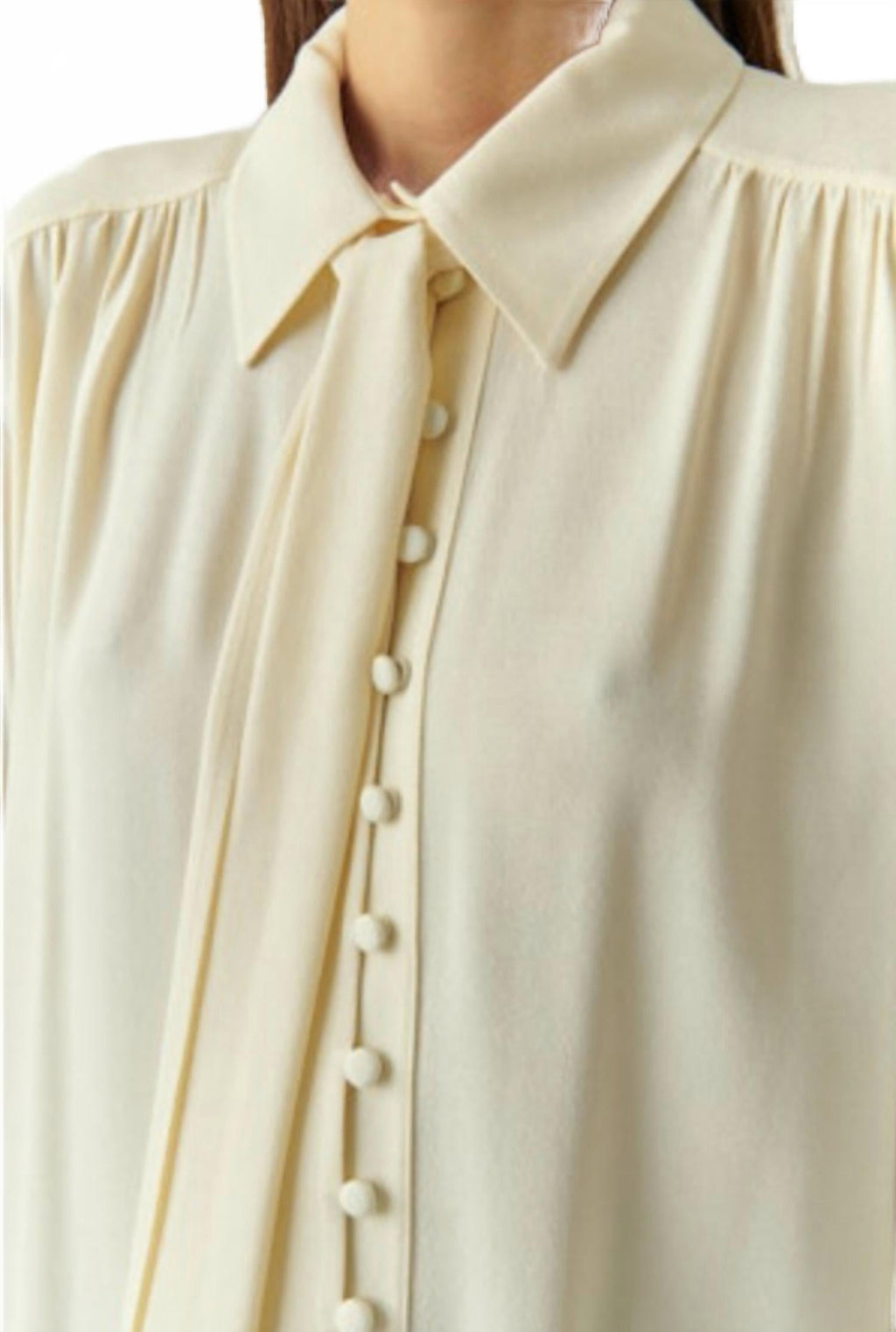 Harlee Collar Long Sleeve Shirt In Ecru