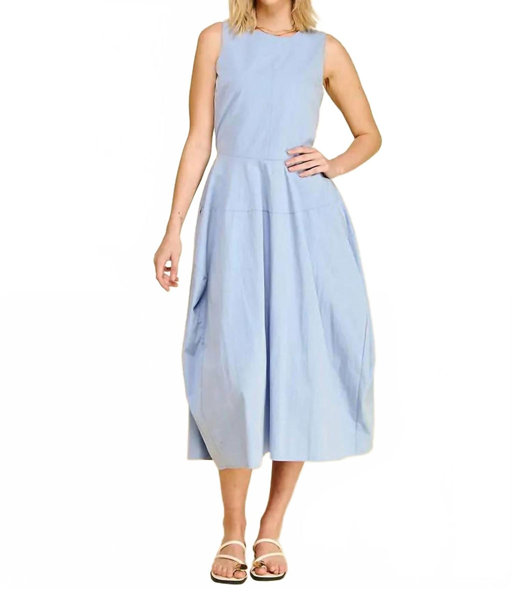 Mollie Midi Dress In Baby Blue