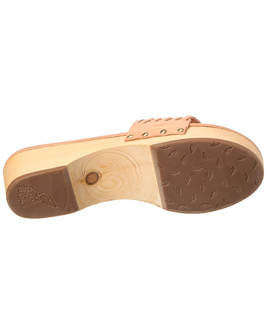 Ancient Greek Sandals Open Woven Leather Clog
