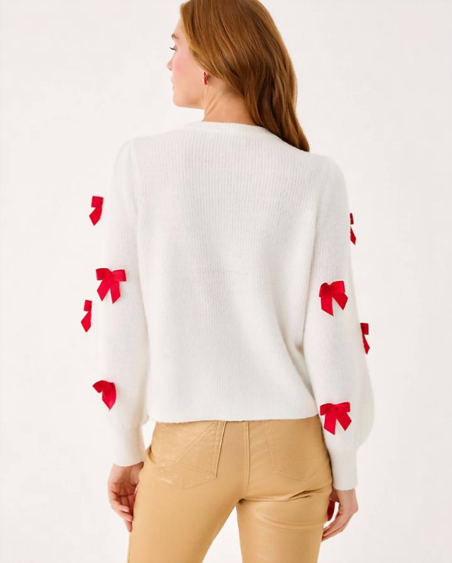 Zarie Cardigan In Coconut Party Bows