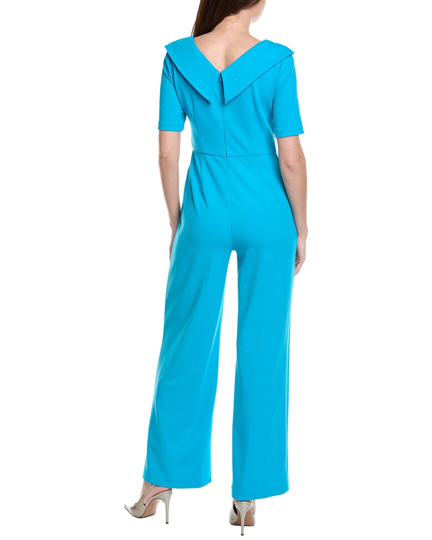 Adrianna Papell Asymmetrical Wide Leg Crepe Jumpsuit