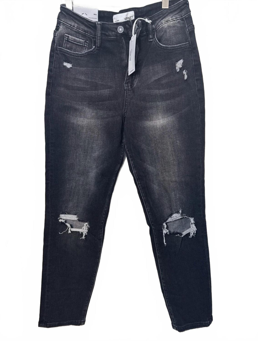 Women's Erika Stretch Mom Jean In Black