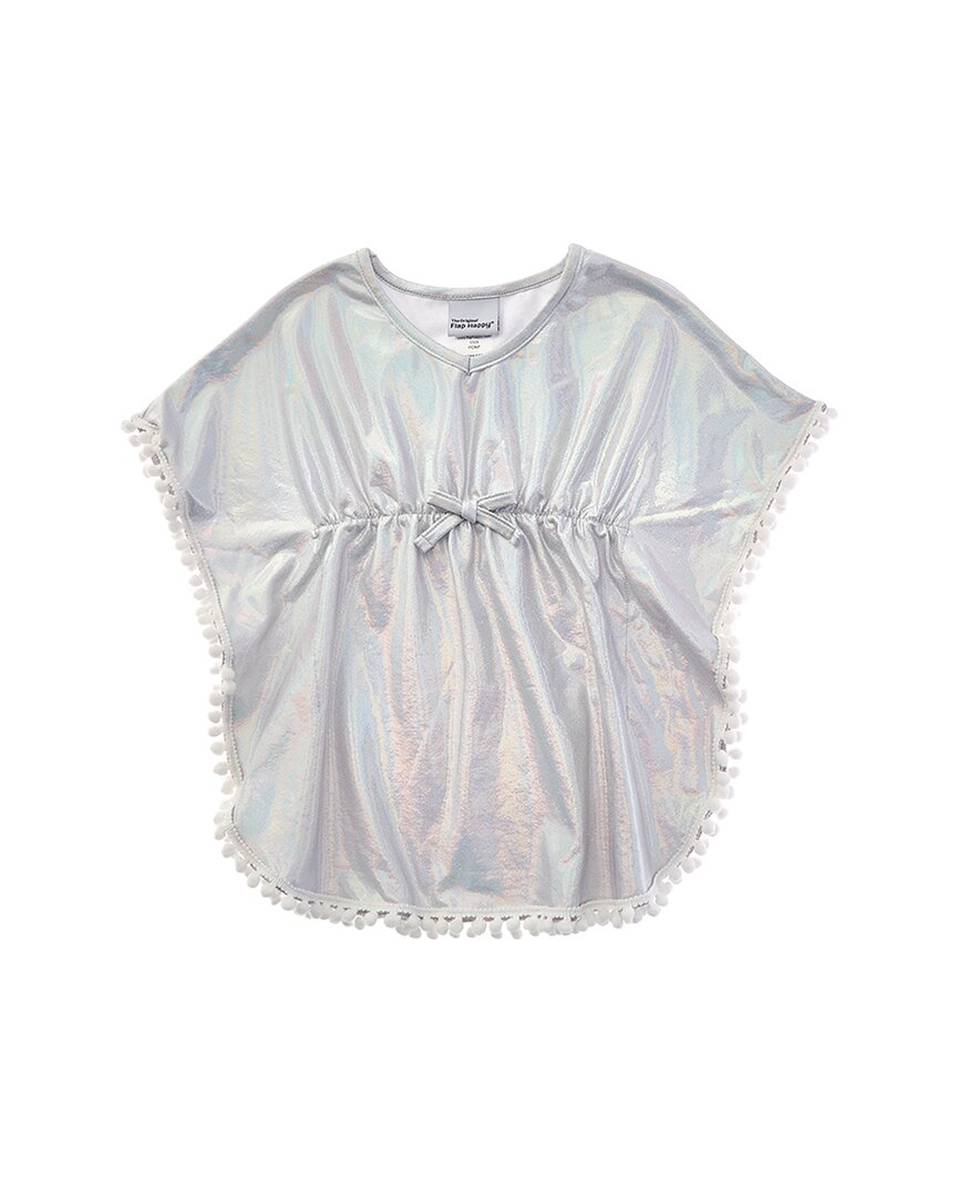 Flap Happy Shimmering Silver Mindy Rash Guard Top