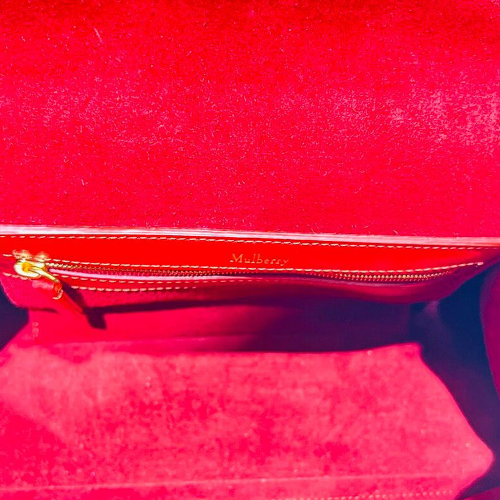 Red Chain Flap Shoulder Bag
