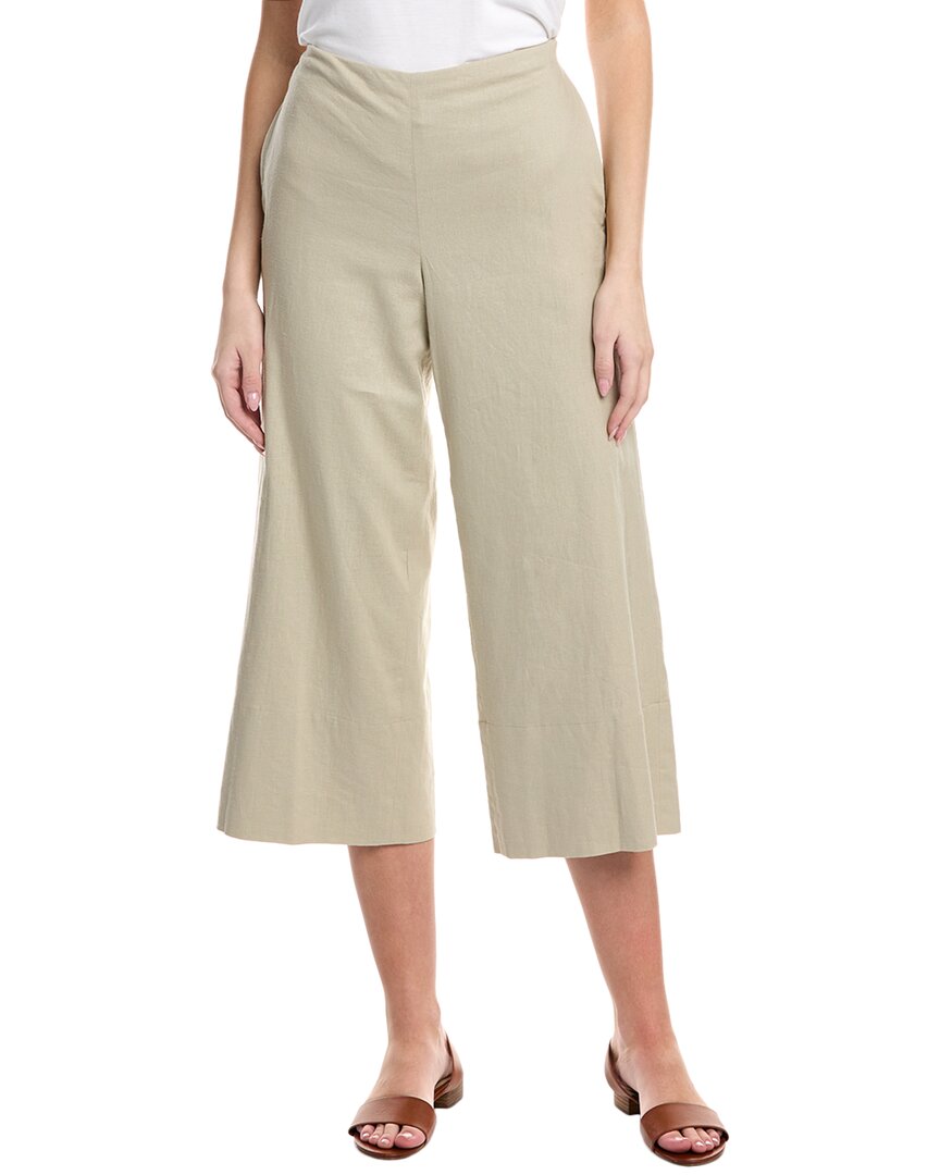 Vince Crop Wide Linen-Blend Pant