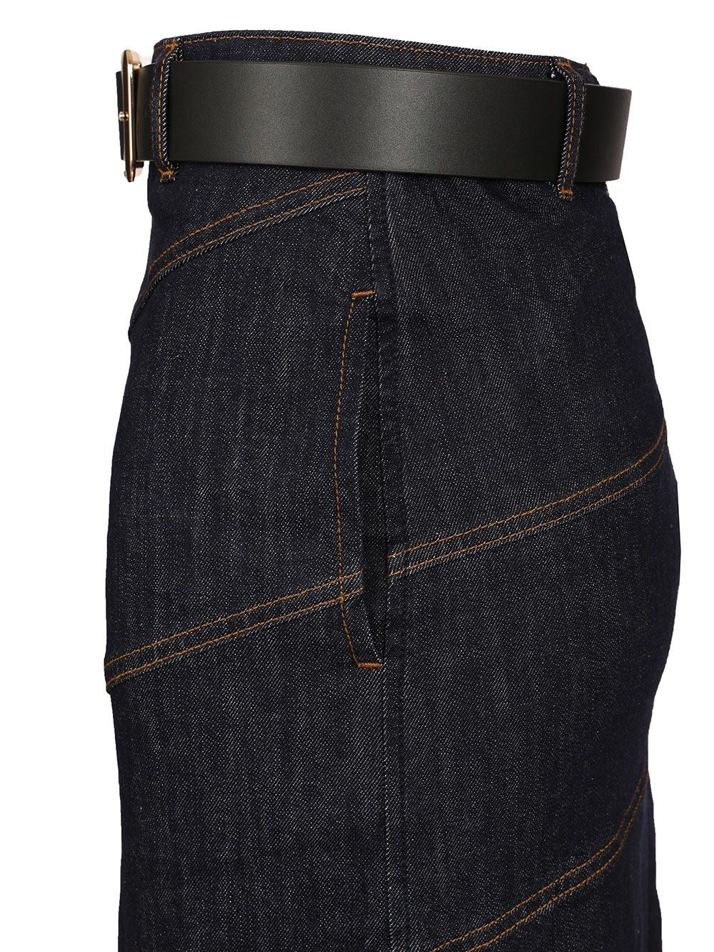 Self-Portrait Women Midi Skirt With Belt