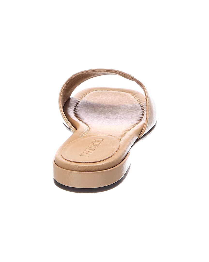 Jimmy Choo Dina Leather Flat Sandal