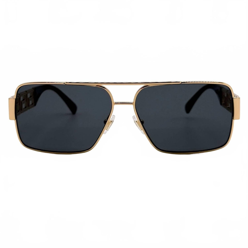 Women's Rectangle Sunglasses In Black Gold