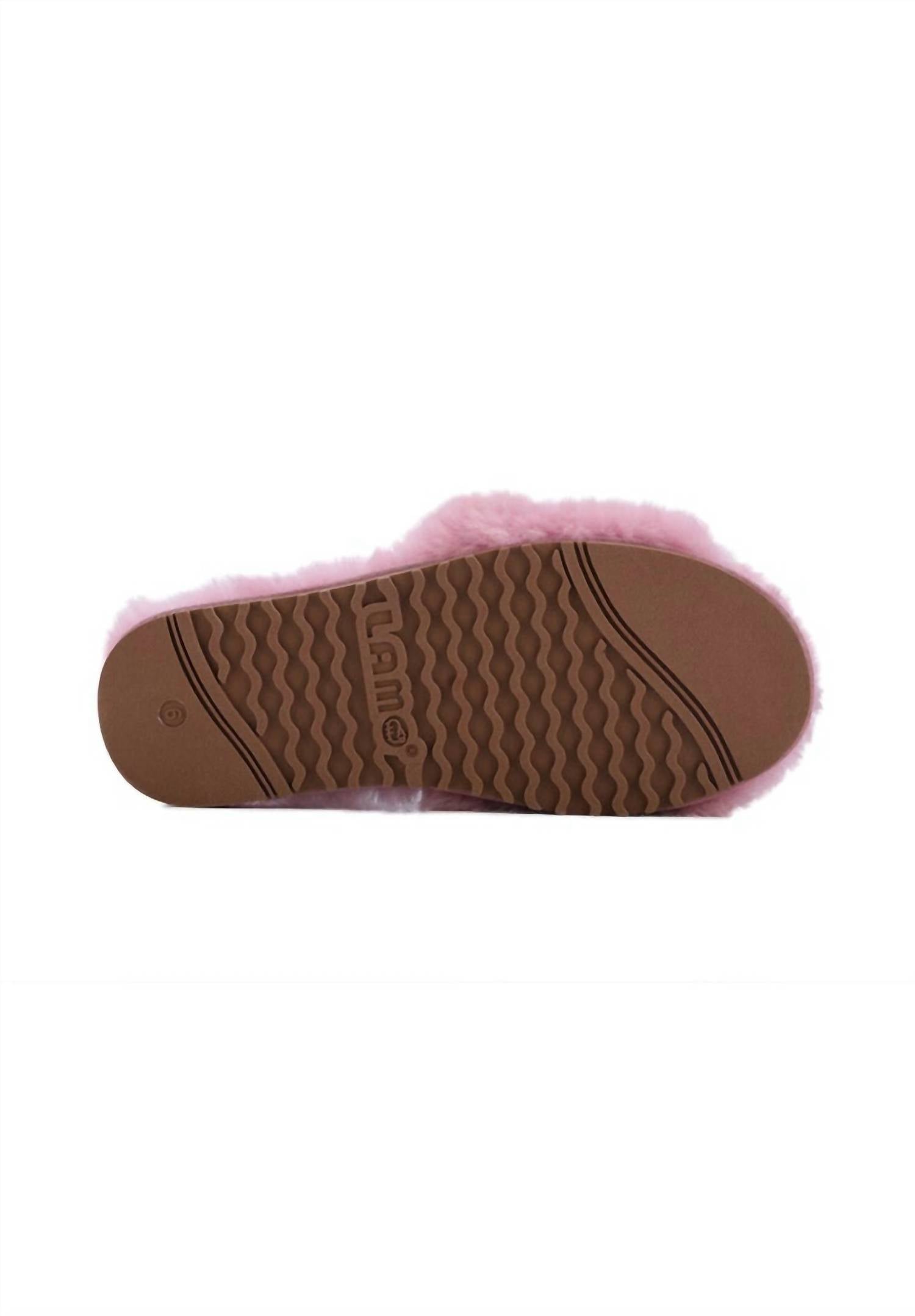 Women's Naomi Sheepskin Slide Sandal In Rose