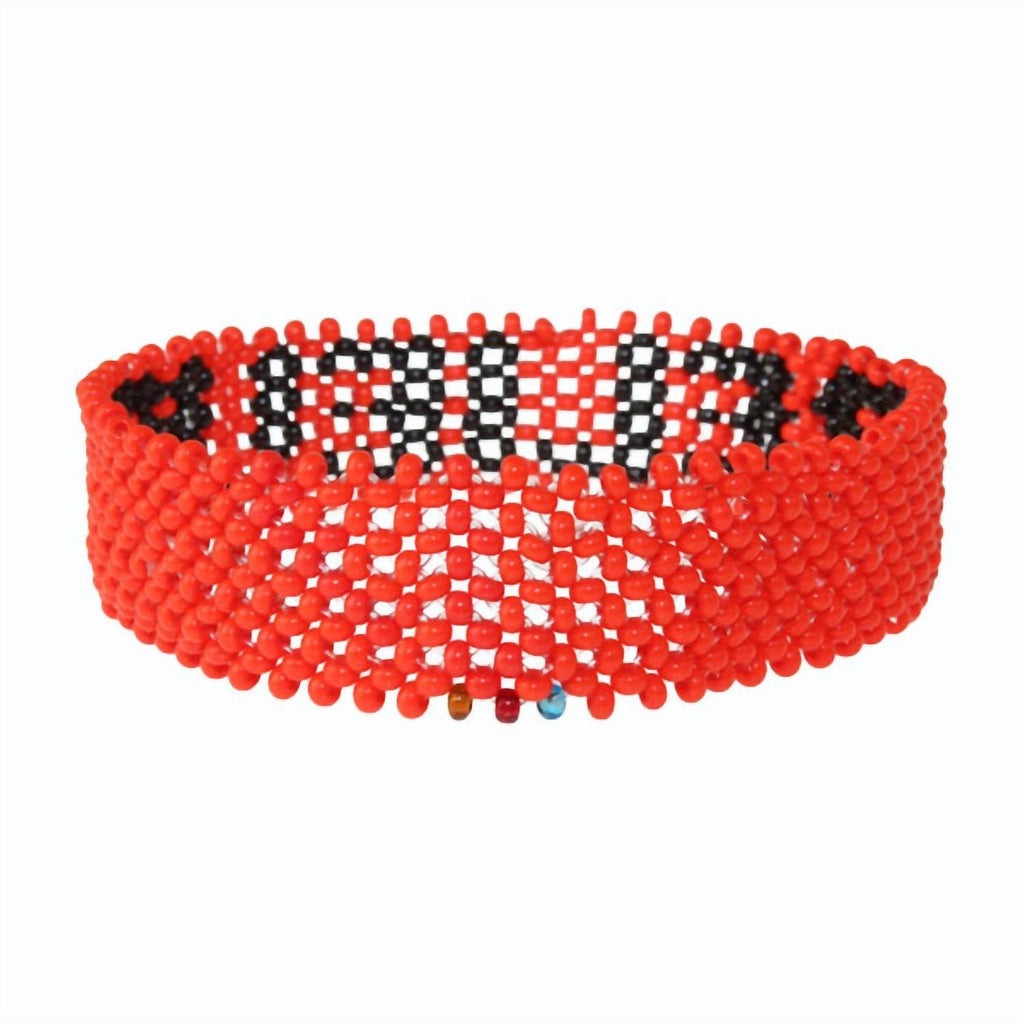 Unisex Believe Handmade Bracelet In Red
