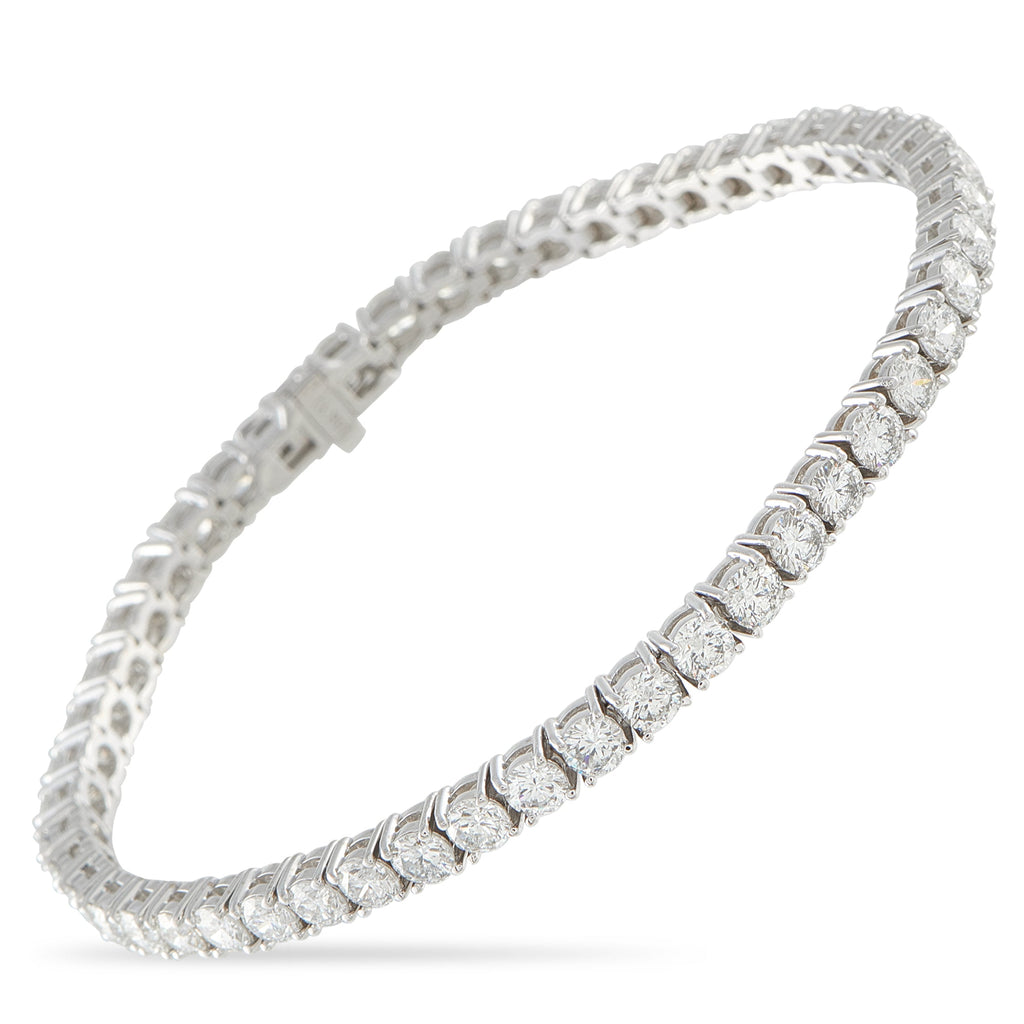 LB Exclusive 18K White Gold 8.26ct Diamond Tennis Bracelet MF07-041526