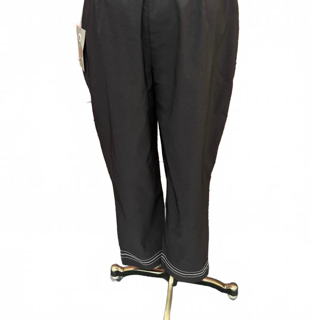 Cool Tech Easy Crop Pants In Black