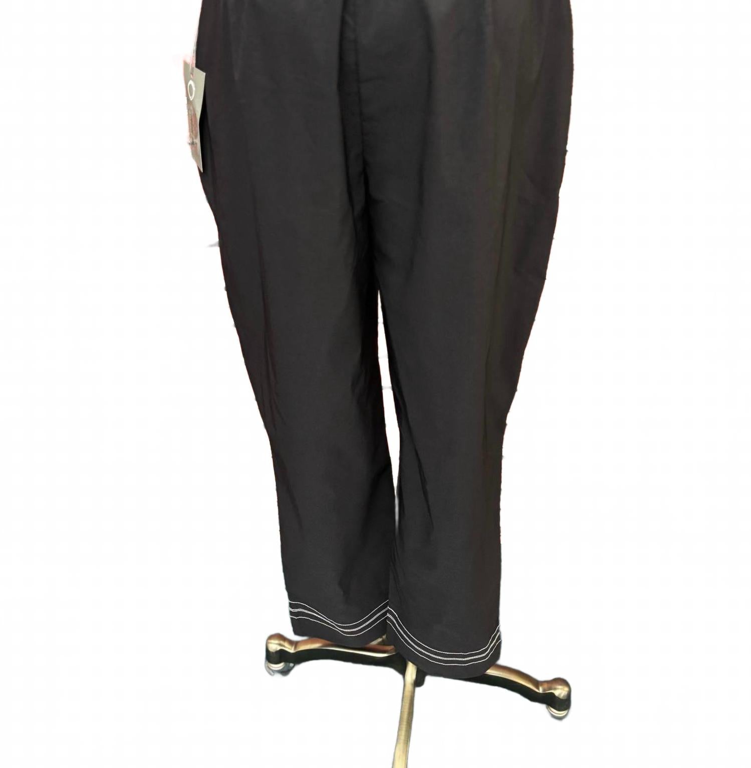 Cool Tech Easy Crop Pants In Black