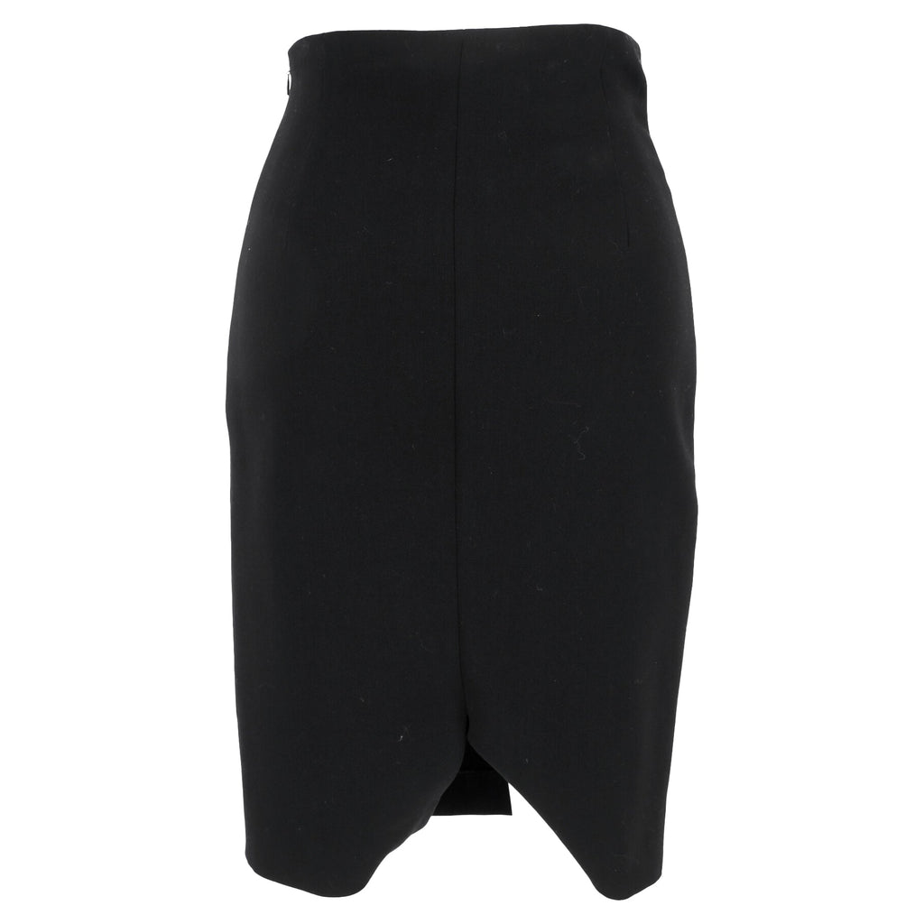 Ralph Lauren Collection Midi Pencil Skirt in Black Wool