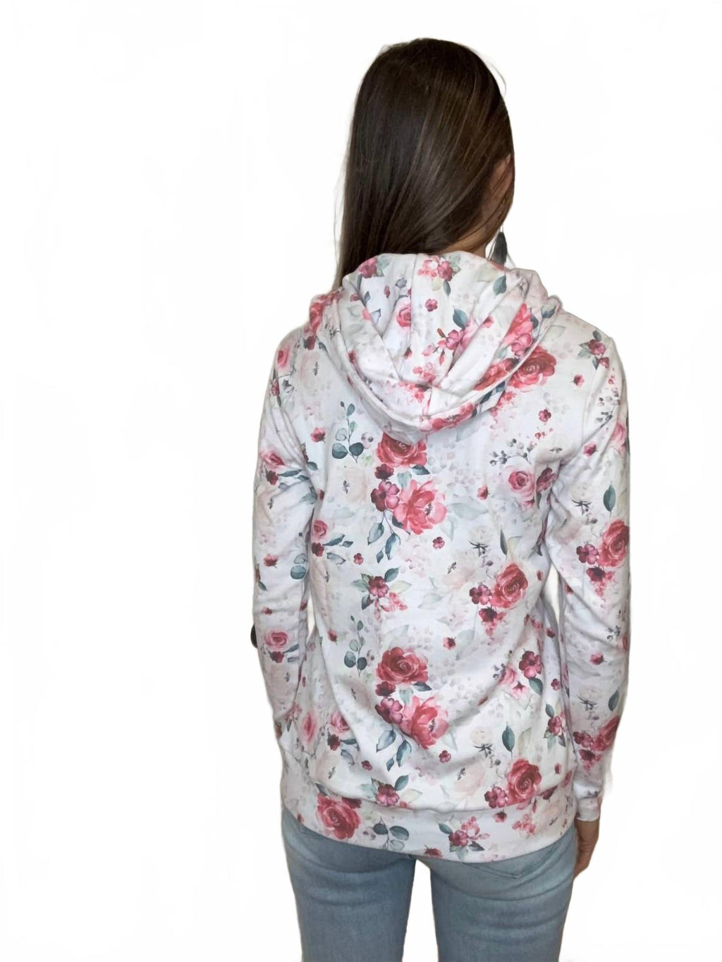 Half Zip Hoodie In Pink Bloom