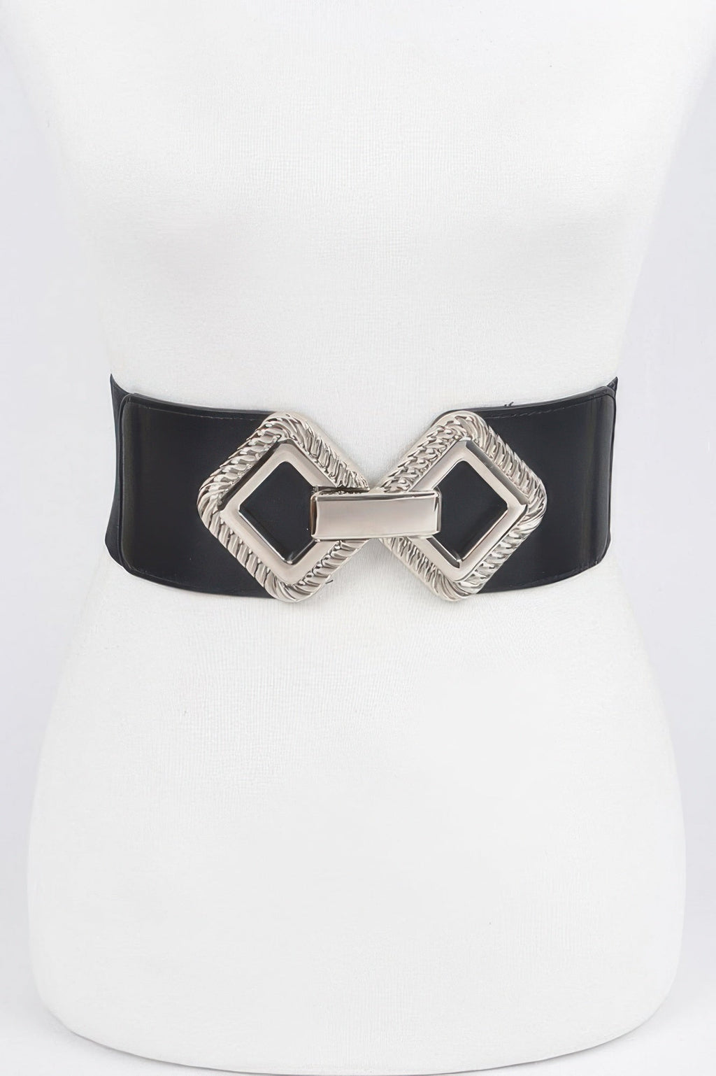 Big Metal Buckle Stretch Belt