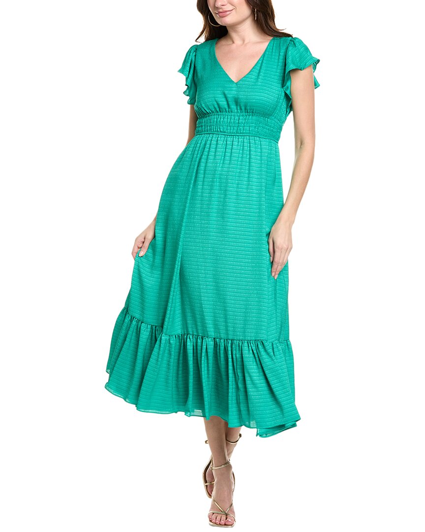 Taylor Satin Escada Stripe Jacquard Maxi Dress