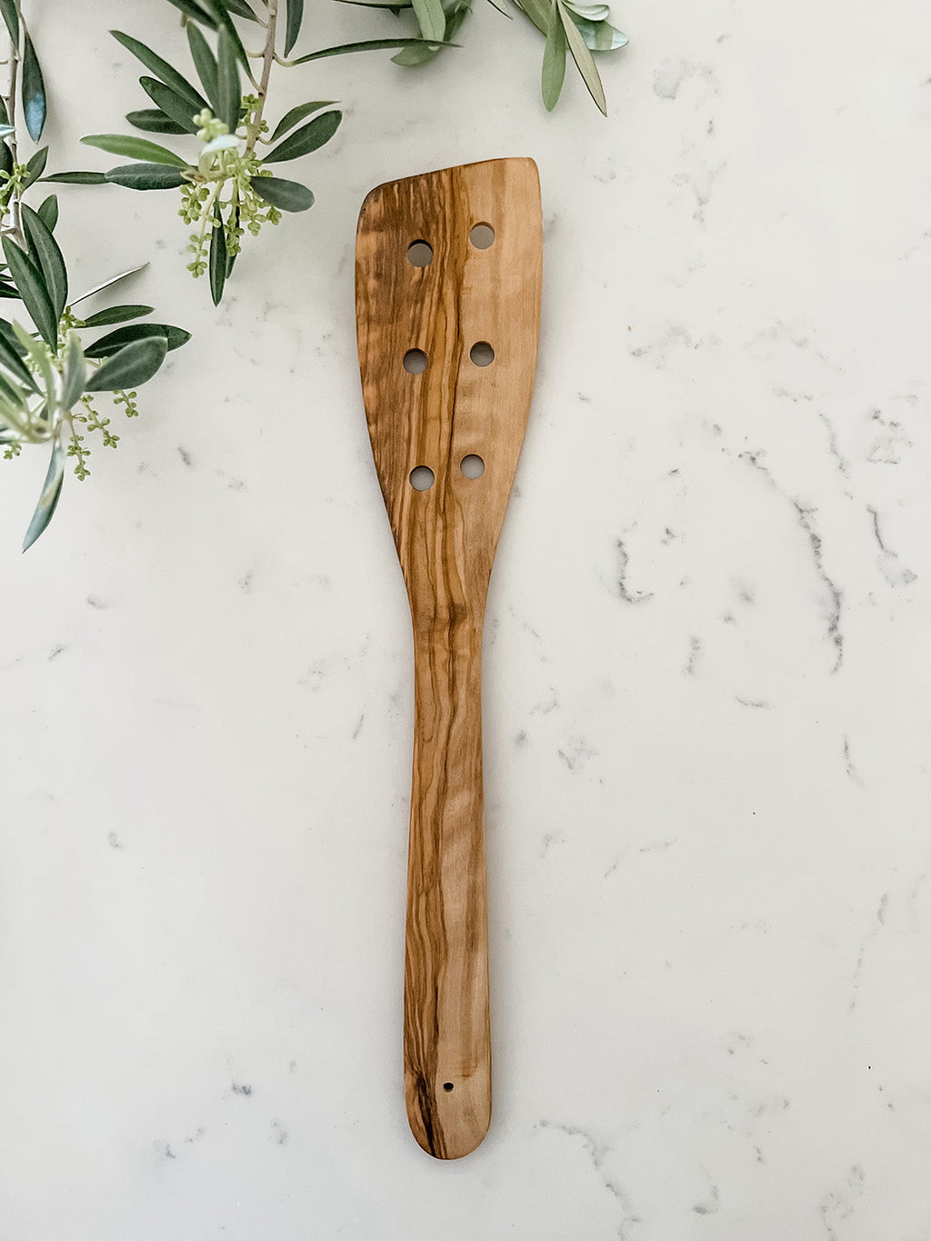 Cilio Toscana Olivewood Perforated Turner, 11.8-Inch