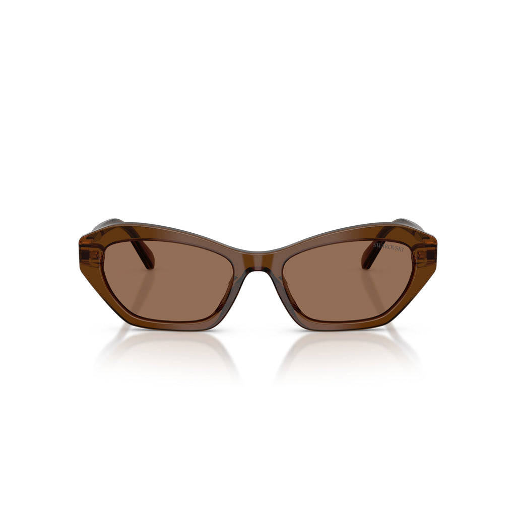 0Sk6048 Geometric Cat-Eye Sunglasses with Gold Accents