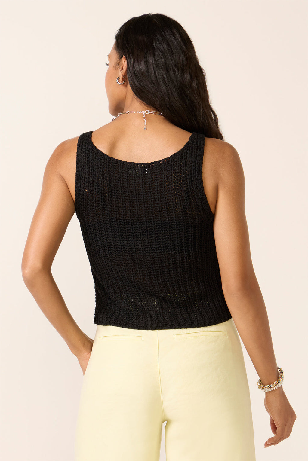 Women's Tatum Lace Up Sweater Tank Top