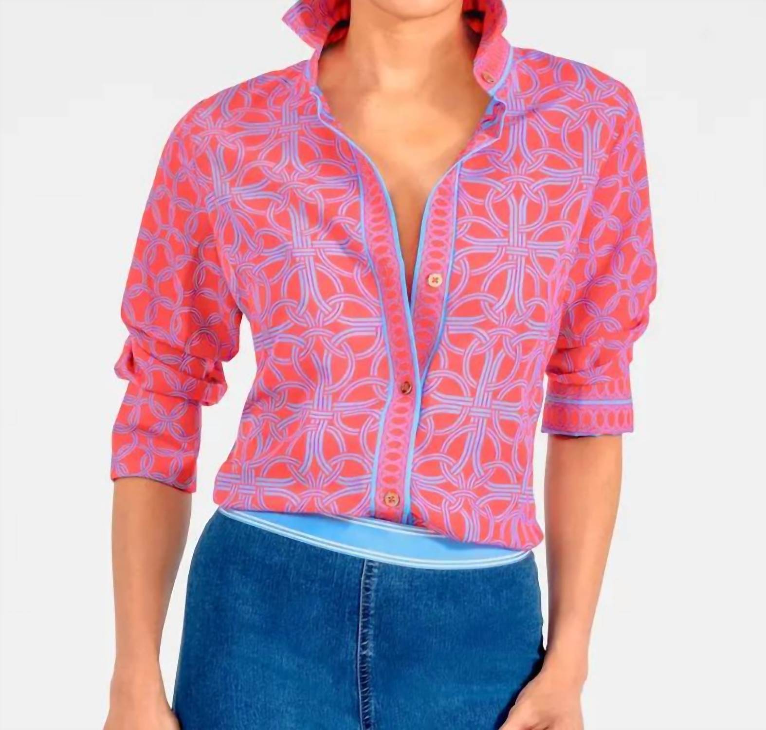 Boyfriend Shirt In Coral