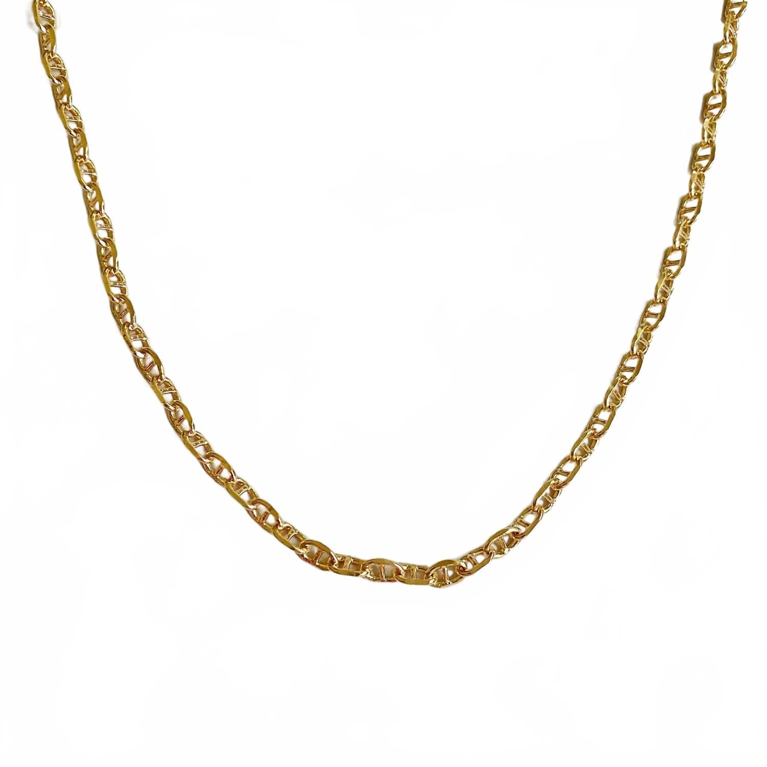 Women's Equestrian Horse Bit Anchor Link Necklace In Gold