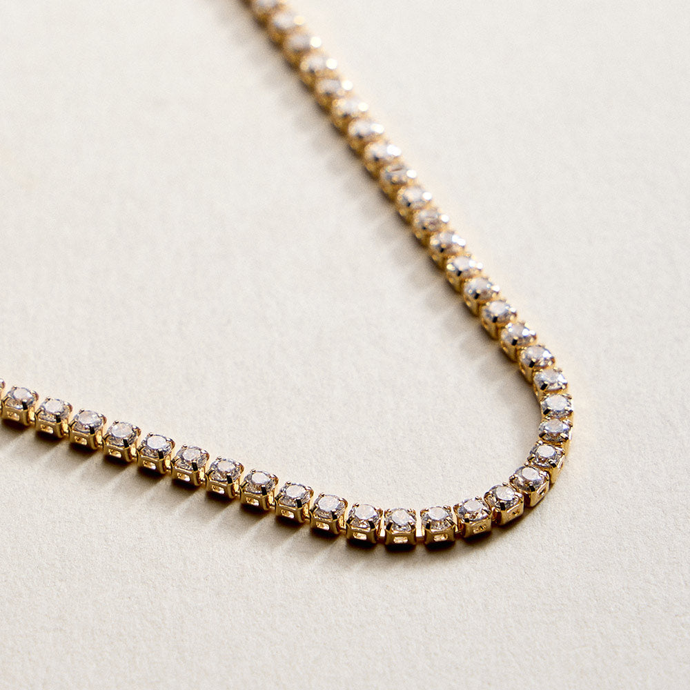 18K Gold Filled Classic CZ Tennis Chain Bracelet