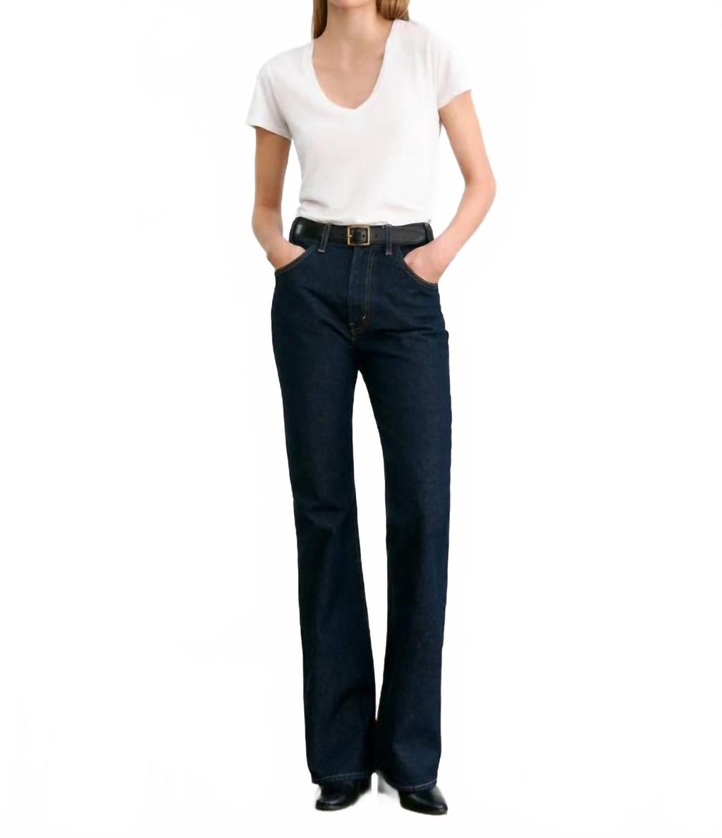 Joan High Rise Straight Leg Jeans In Indigo Rinse