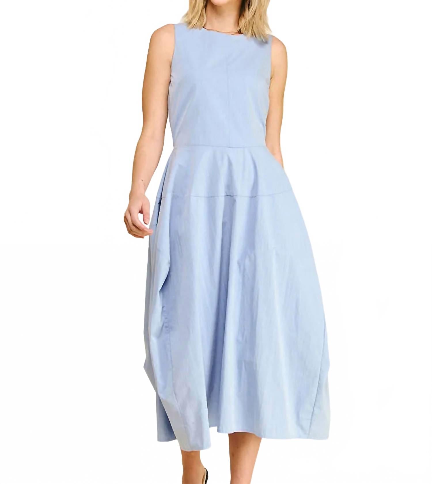 Mollie Midi Dress In Baby Blue