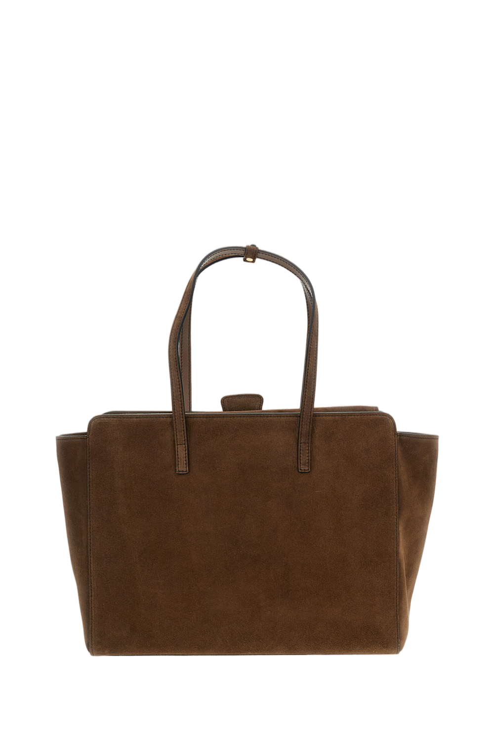 Brown Flap L Suede Crossbody Bag