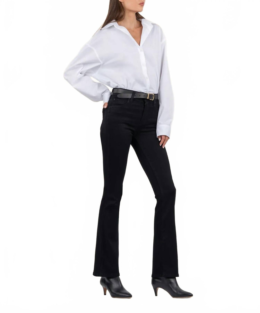 Natalie High Rise Bootcut Jeans In Black