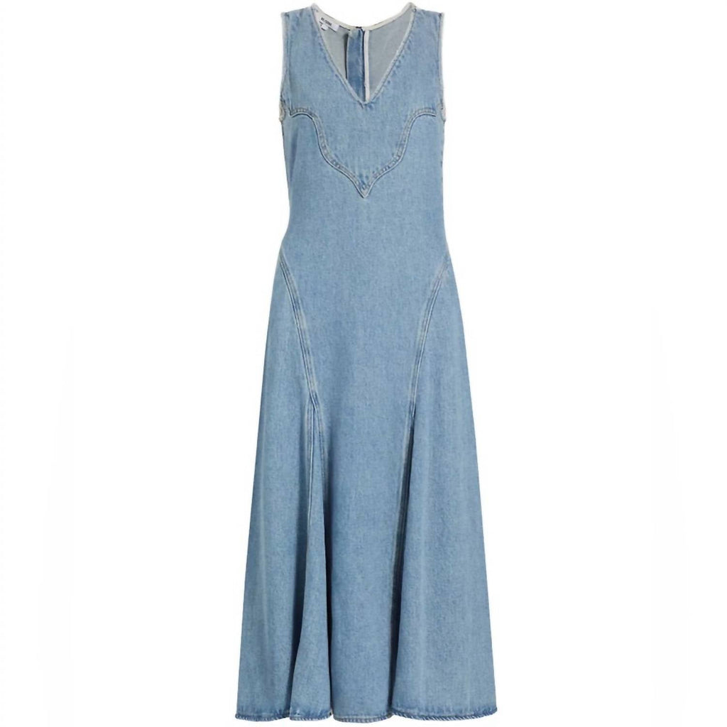 Western Denim Dress In Mojave