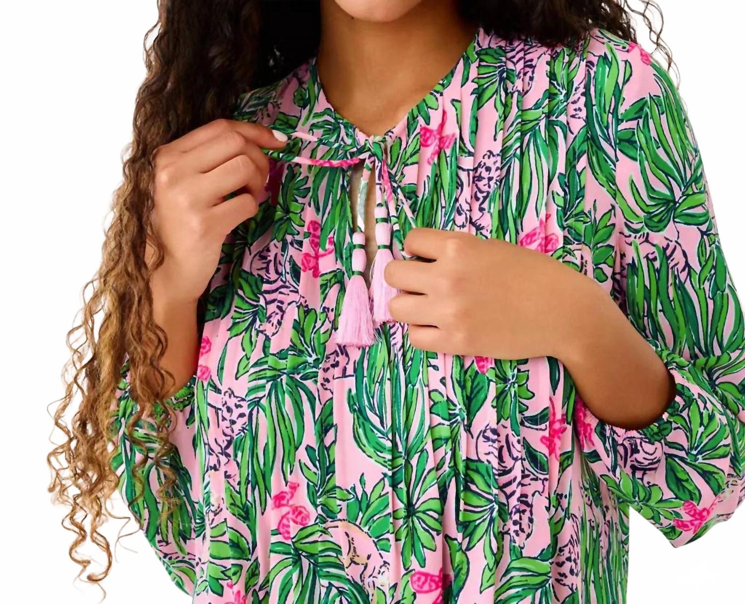 Marilina Tunic Top In Conch Shell Pink Roaring With Joy