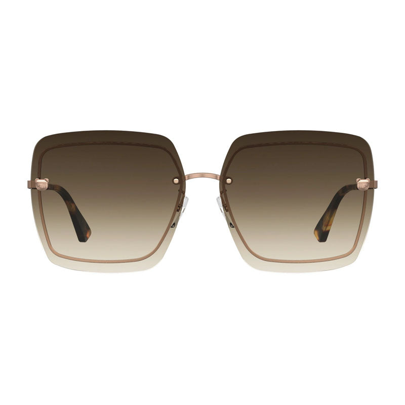 Moschino Sunglasses Square Rimless, Brown Frame And Brown Gradient Lens Mos085/g/s009Qha