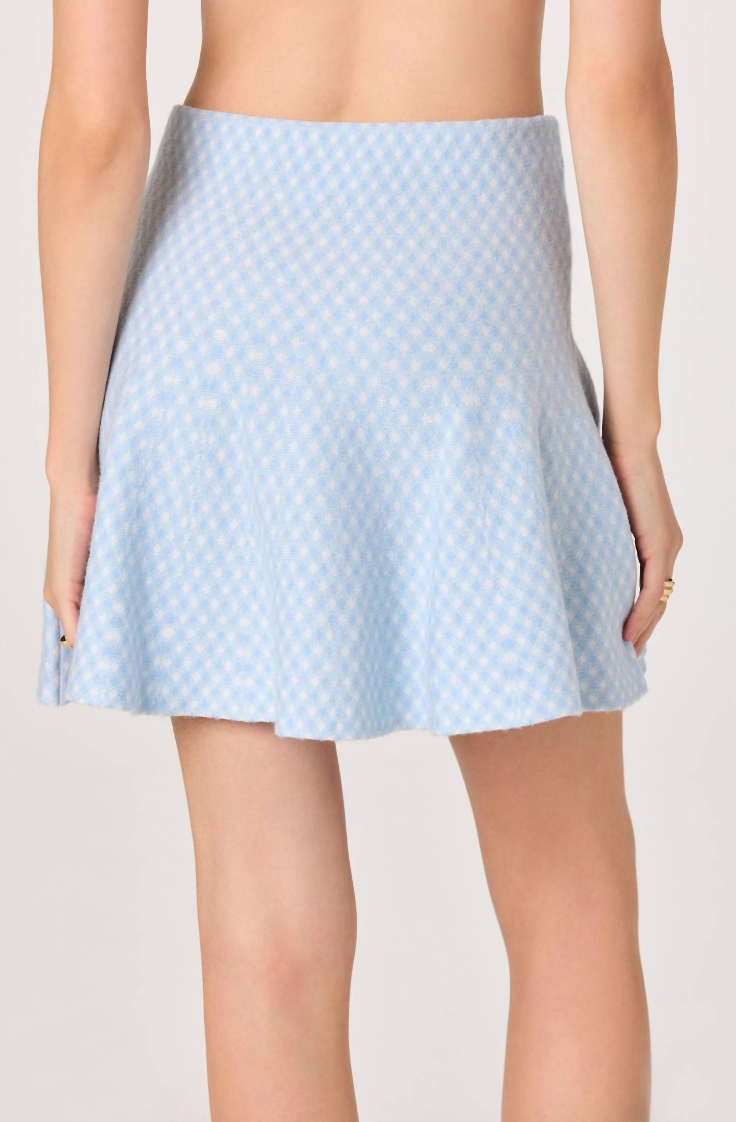 Malvie Sweater Skirt In Lue Plaid