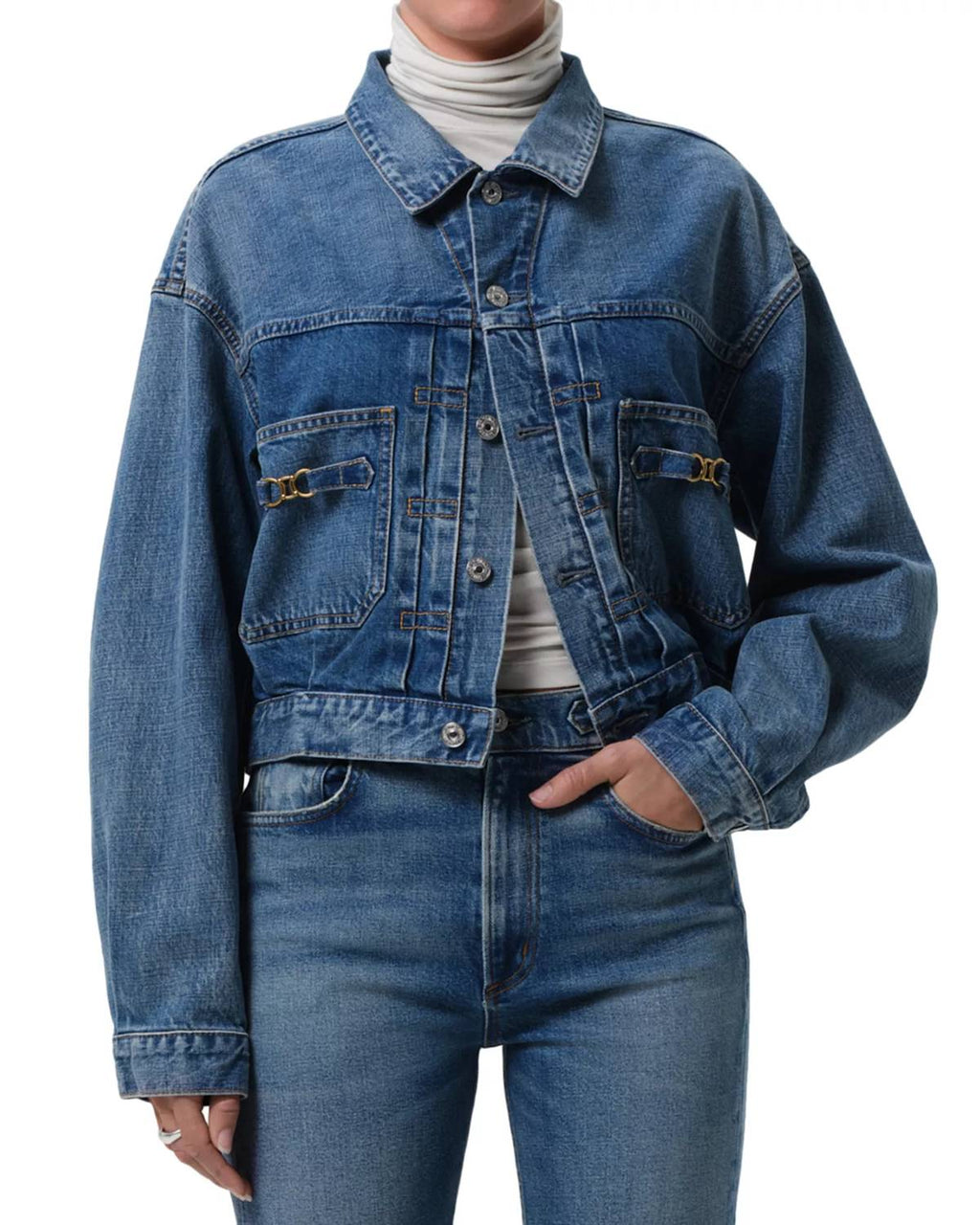Alma Jacket With Horsebit In Sweetzer