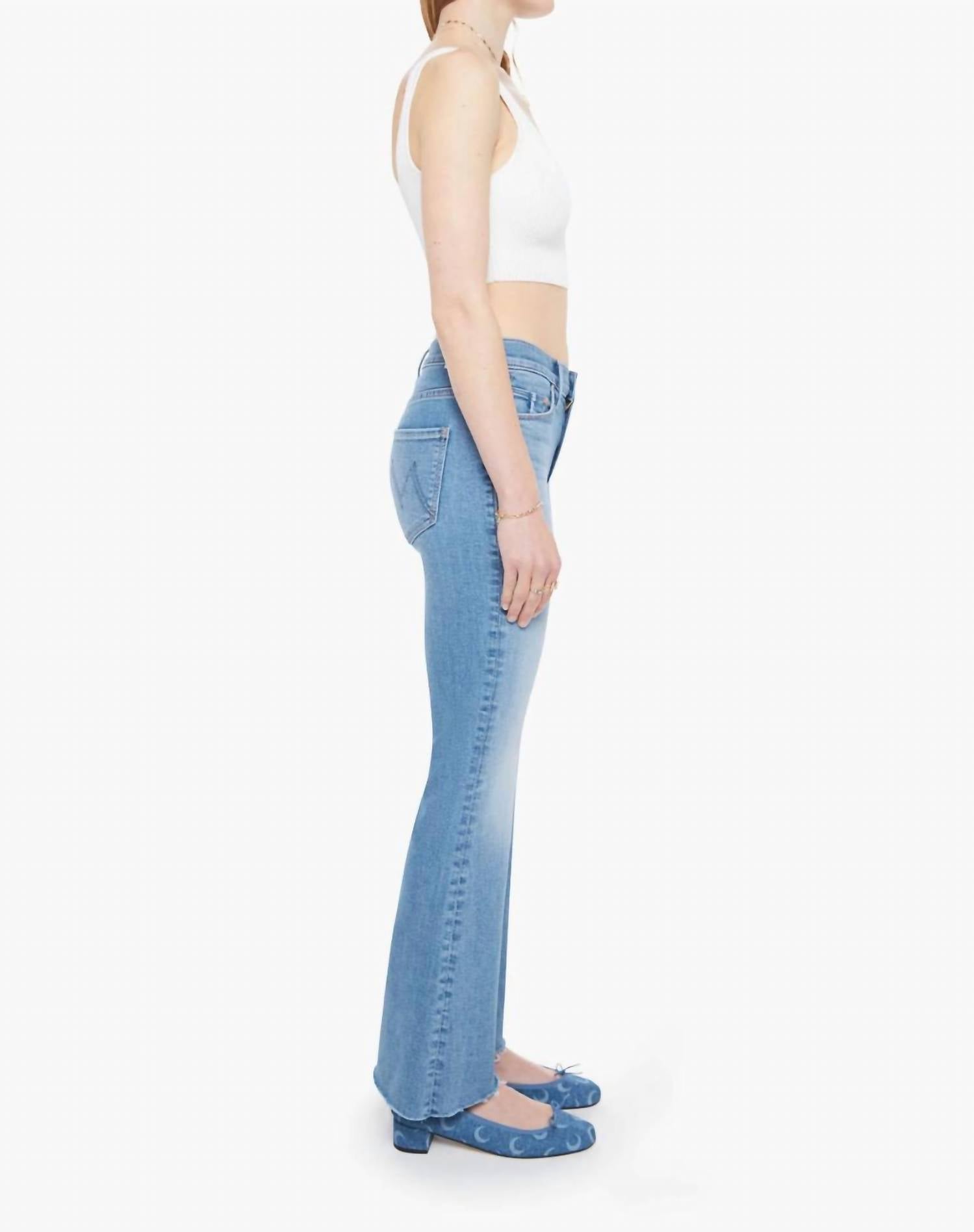 Weekender Fray Mid-Rise Flare Jeans In Ride Hard Live Louder