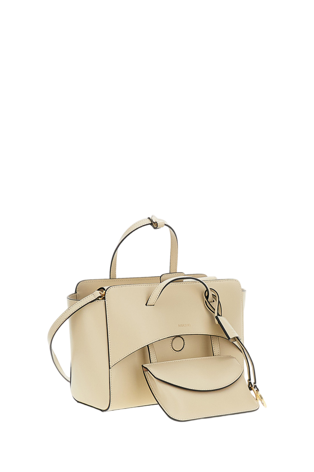 White Flap M Leather Crossbody Bag