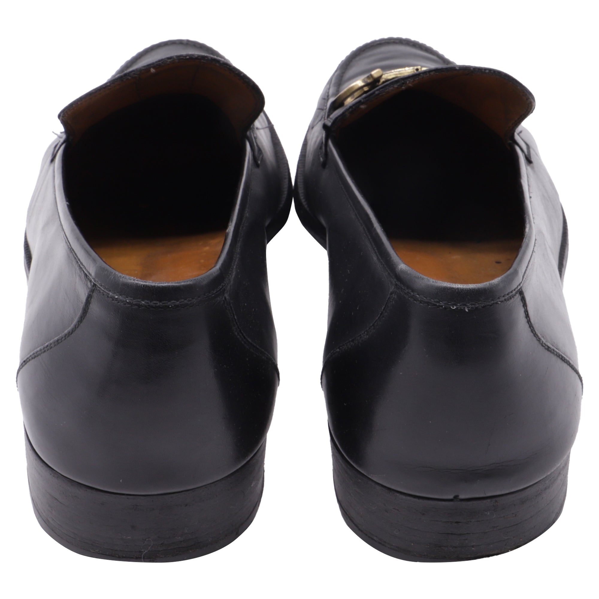 Salvatore Ferragamo Gancini Loafers in Black Leather