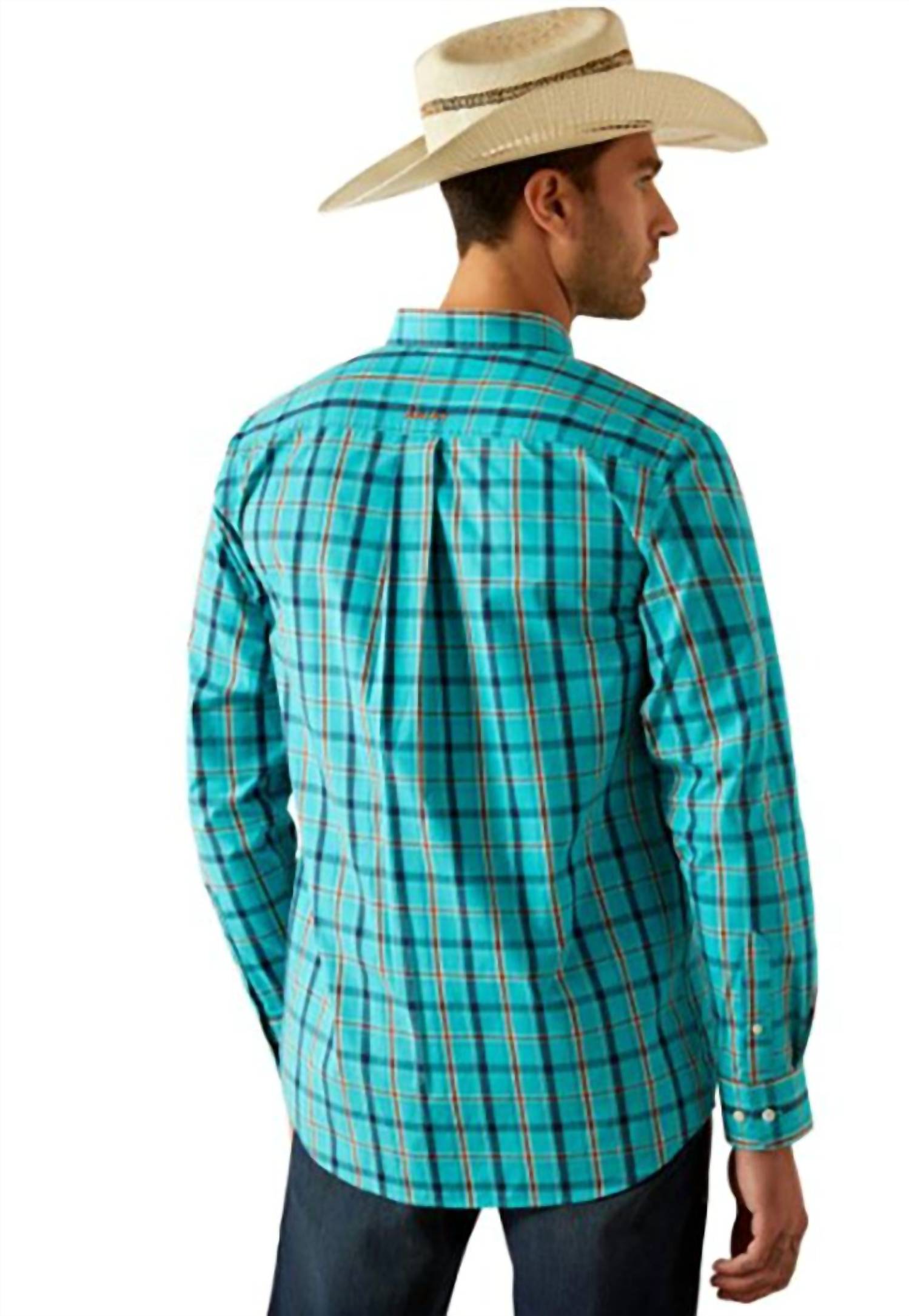 Men's Fitted Pro Series Button In Turquoise