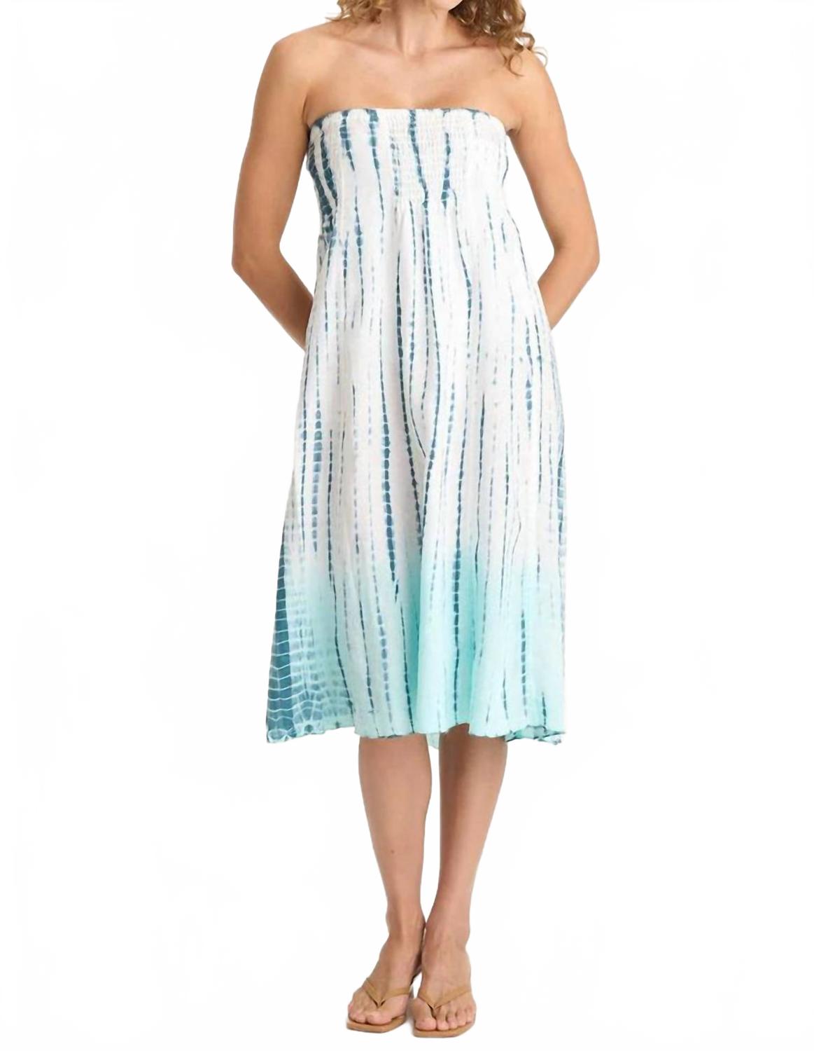 Blake Linen Smocked Skirt-Dress In Elixir Wash Colossus