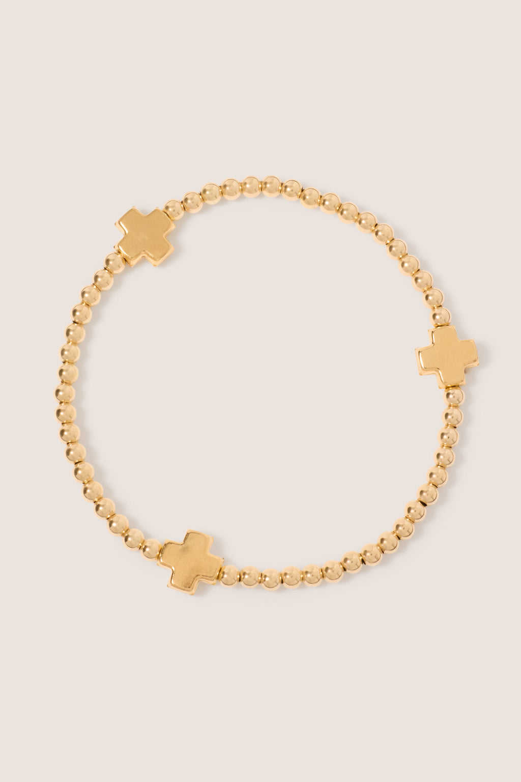 Women's Signature Cross 3mm Gold Bracelet