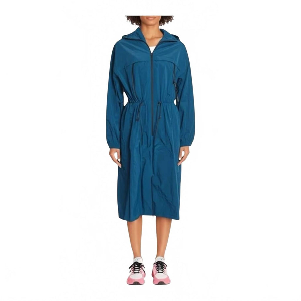 Natasha Full Zip Long Jacket In Aqua