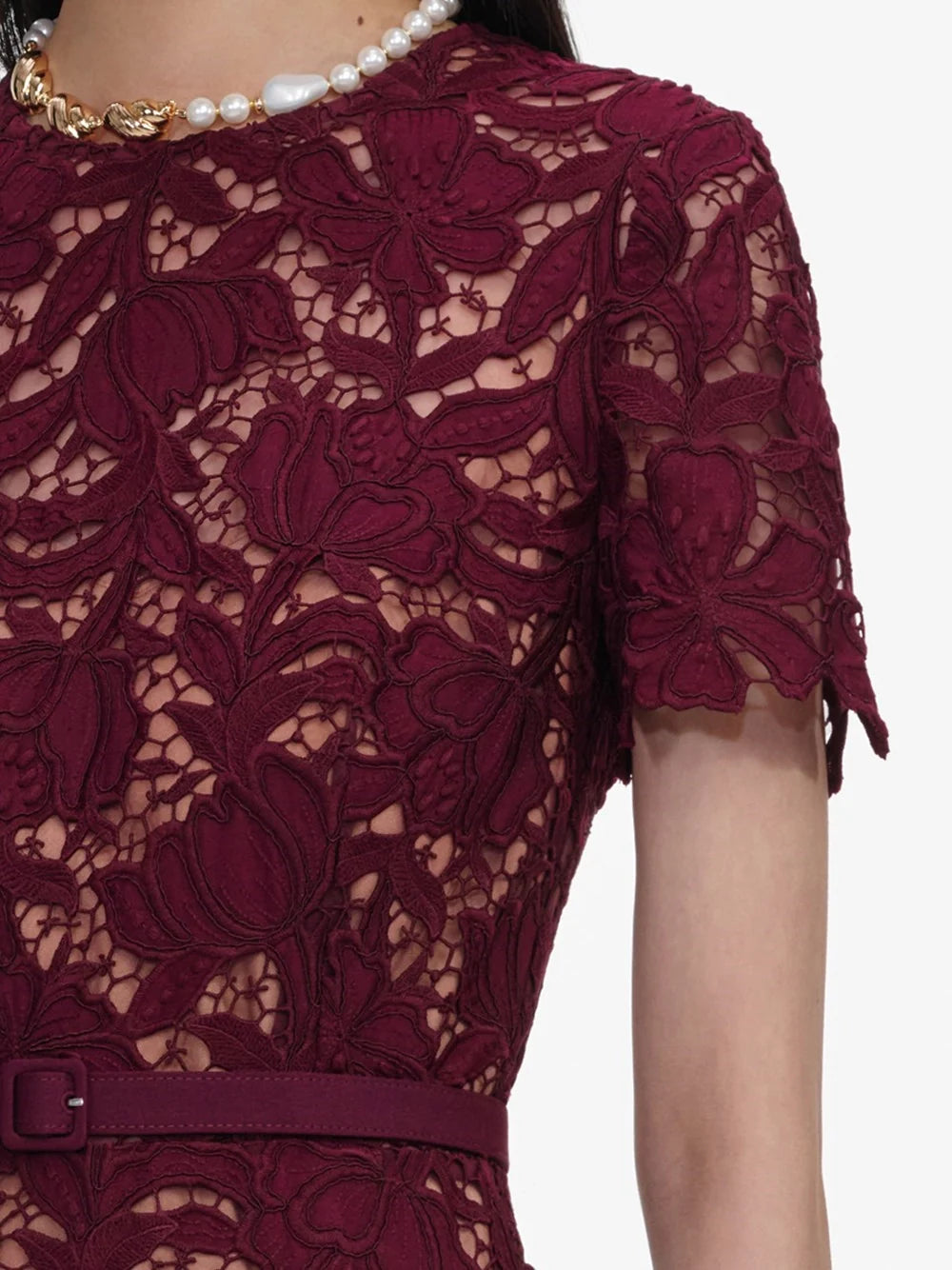 Self-Portrait Women Lace Midi Dress