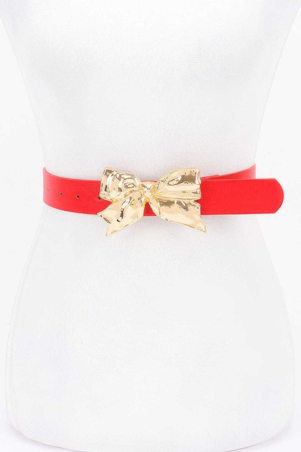 Metal Ribbon Buckle Belt