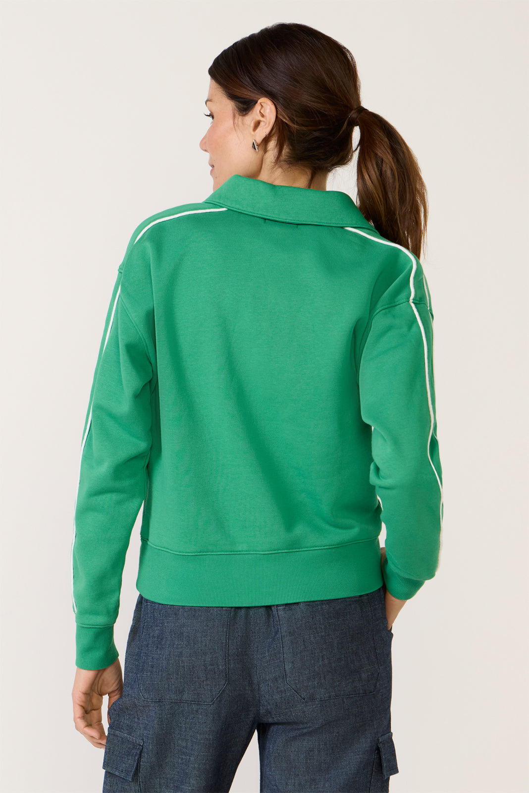 Women's Elsie Piped Polo Sweatshirt