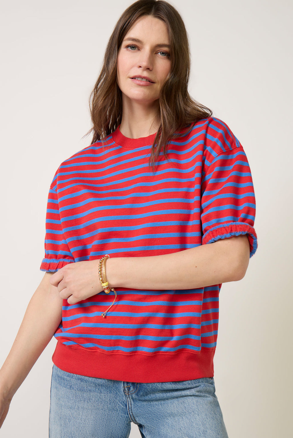 Women's Short Sleeve Oversized Sweatshirt
