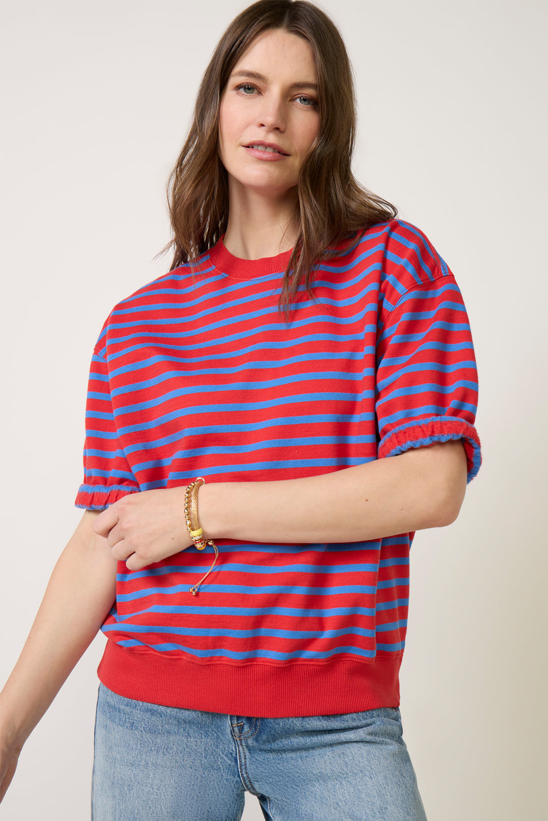 Women's Short Sleeve Oversized Sweatshirt