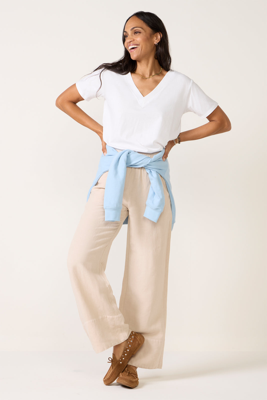 Women's Linen Wide Leg Pants