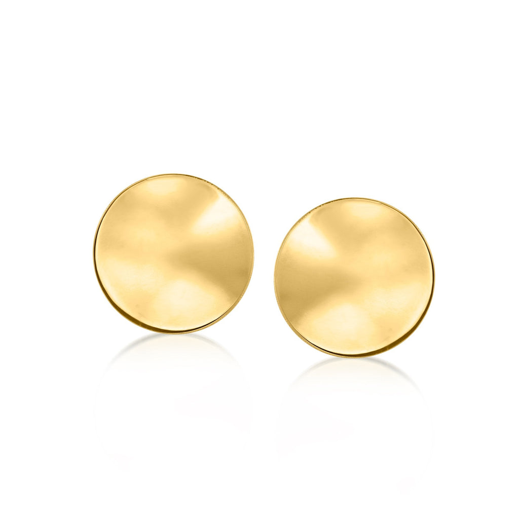 Ross-Simons Italian 10kt Yellow Gold Disc Earrings